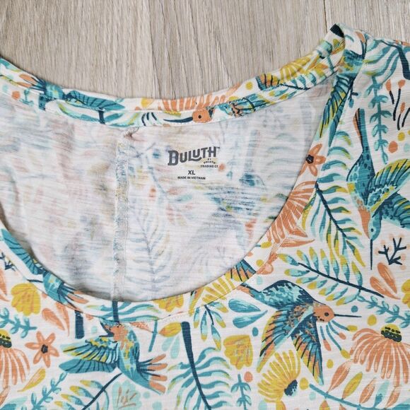 Duluth Trading Womens Dress Colorful Bird Knee Length XL - Picture 4 of 11